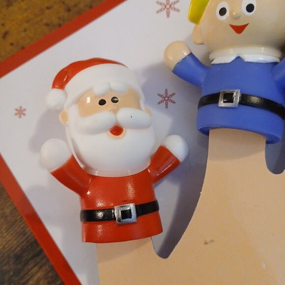 Rudolph The Red Nosed Reindeer Finger Puppets 5 Pieces Children's Pretend Play - Picture 3 of 8